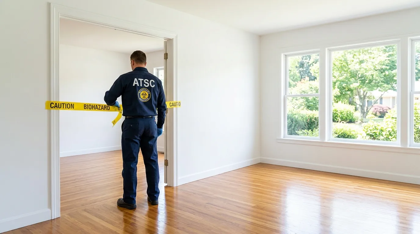 Certified biohazard cleanup crew performing Decomposition Cleanup in Lennox